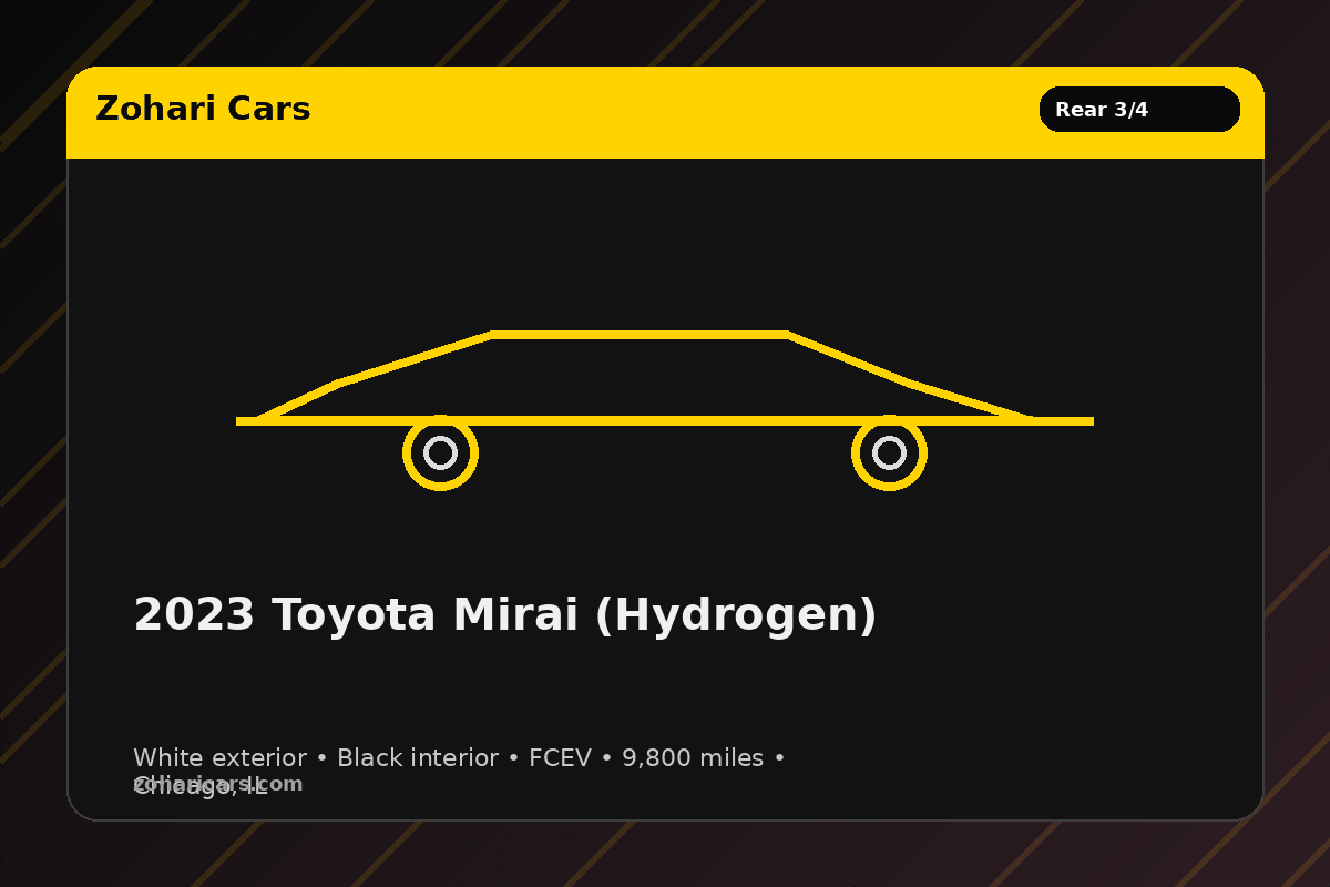 2023 Toyota Mirai (Hydrogen) — White — 9K mi (Chicago, IL)