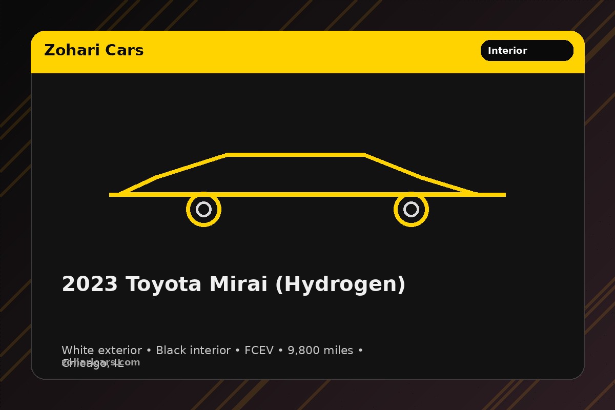 2023 Toyota Mirai (Hydrogen) — White — 9K mi (Chicago, IL)
